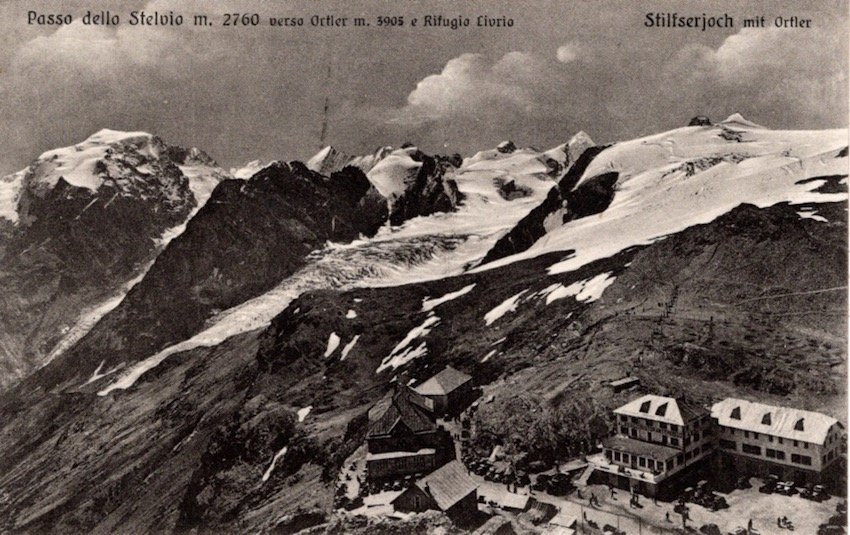 Passo dello Stelvio, m. 2760 verso Ortler m. 3905 e …