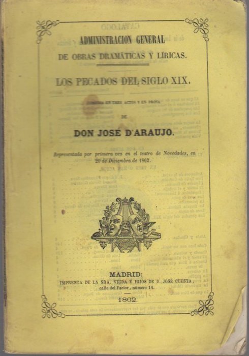 Pecados del siglo XIX: comedia en tres actos y en …