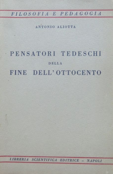 Pensatori tedeschi della fine dell'Ottocento.