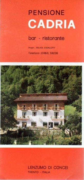 Pensione Cadria: bar - ristorante: Lenzumo di Concei, Trento - …