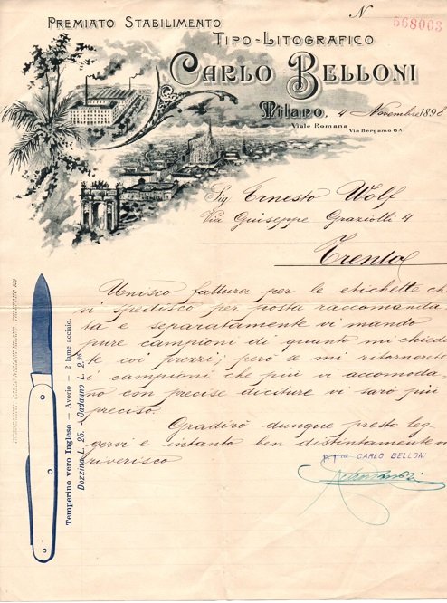 Premiato Stabilimento tipo litografico Carlo Belloni: Milano. | Immagine Gallery 2