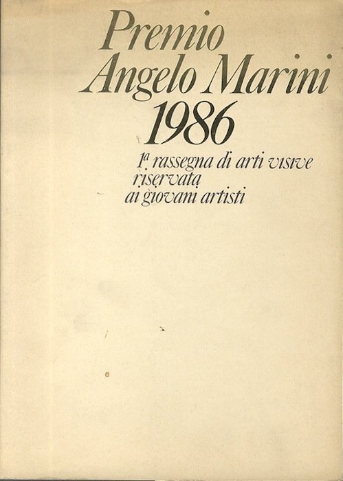 Premio Angelo Marini 1986.