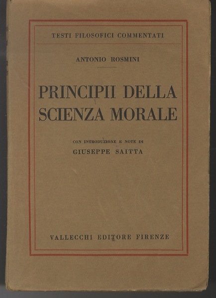 Principi della scienza morale: con introduzione e note di Giuseppe …