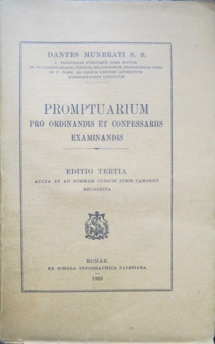 Promptuarium pro ordinandis et confessariis examinandis.