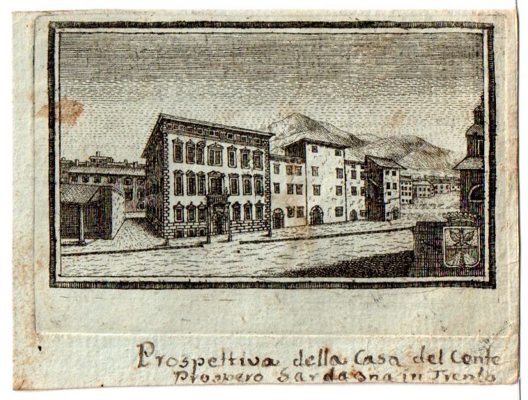 Prospettiva della Casa del Conte Prospero Sardagna in Trento.