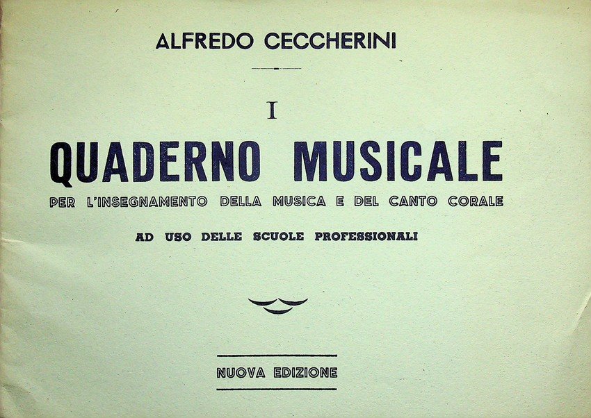 Quaderno musicale per l'insegnamento della musica e del canto corale … | Immagine principale