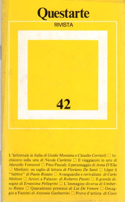 Questarte: anno VII, n. 3/4, agosto 1983.