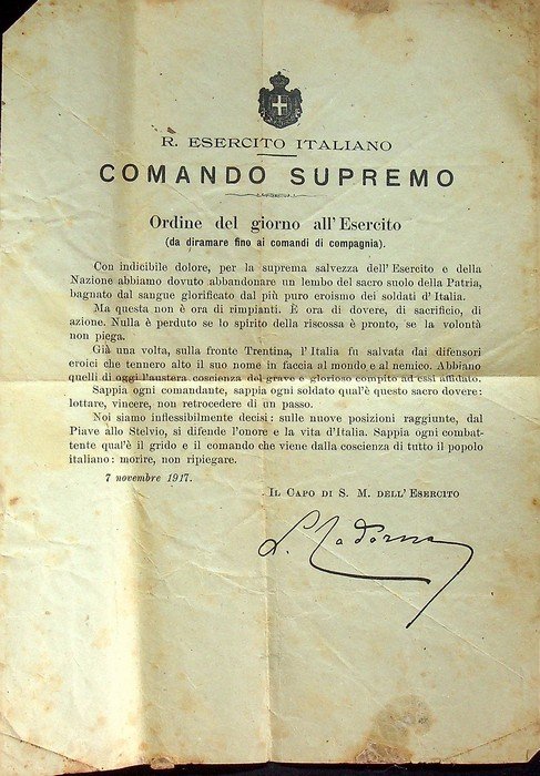 R. Esercito italiano: comando supremo: ordine del giorno dell'Esercito: da … | Immagine principale