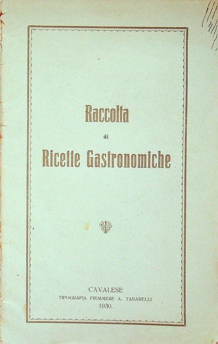 Raccolta di ricette gastronomiche. | Immagine principale