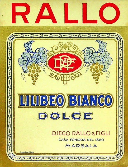 Rallo: Lilibeo bianco: dolce: Diego Rallo & Figli: Marsala.