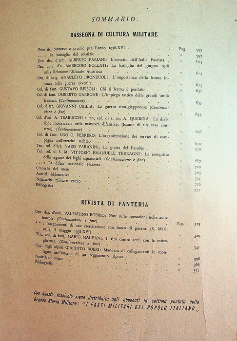 Rassegna di cultura militare: Anno I - N. 7-8 - …