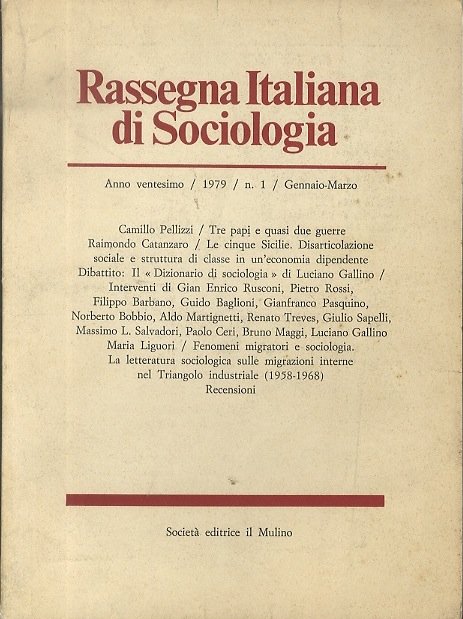 Rassegna italiana di Sociologia.