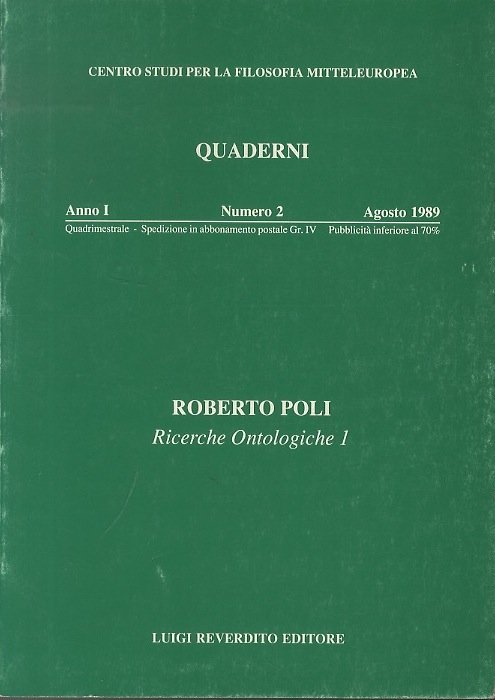 Ricerche ontologiche 1.