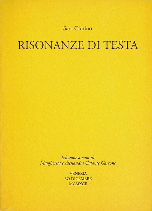 Risonanze di testa.