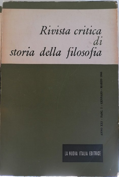 Rivista critica di storia della filosofia.