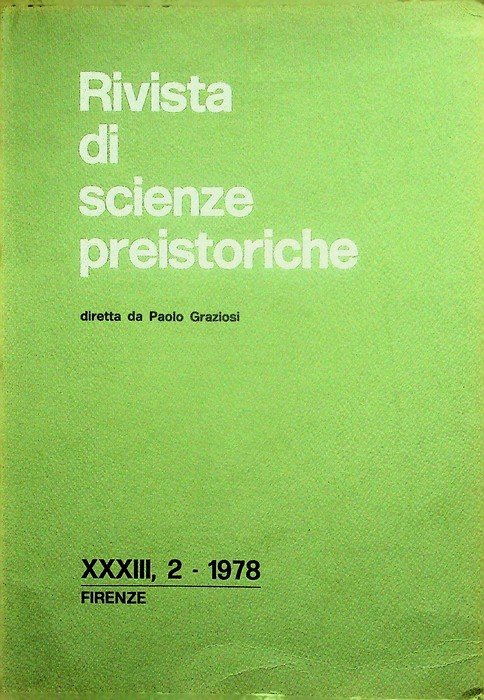 Rivista di scienze preistoriche: A. XXXIII,2 (1978).