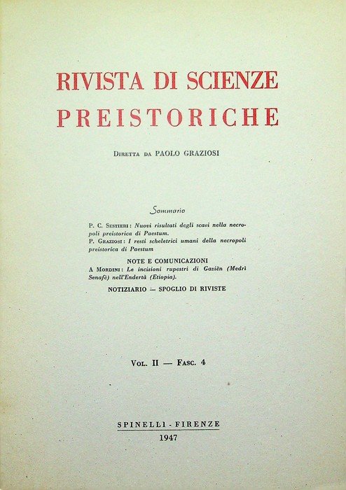Rivista di scienze preistoriche: Vol. II - Fasc. 4 (1947).