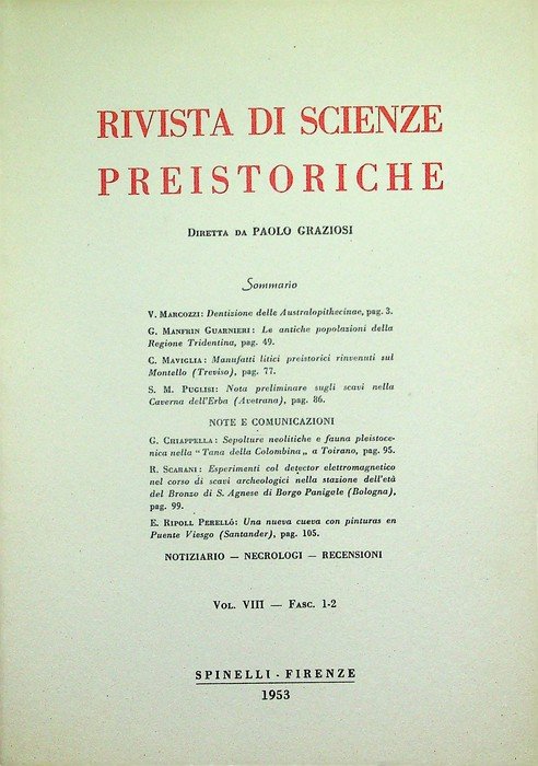 Rivista di scienze preistoriche: Vol. VI - Fasc. 3-4.