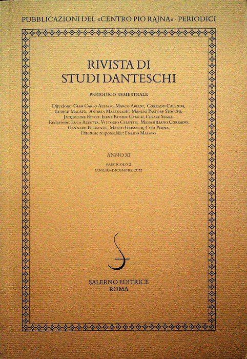 Rivista di studi danteschi: Anno XI - Fascicolo 2 (luglio-dicembre …
