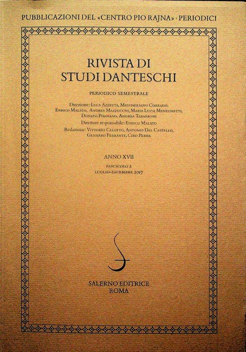 Rivista di studi danteschi: Anno XVII - Fascicolo 2 (luglio-dicembre …