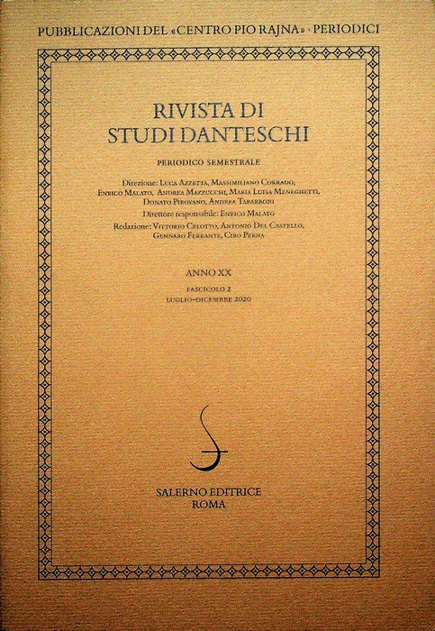 Rivista di studi danteschi: Anno XX - Fascicolo 2 (luglio-dicembre …