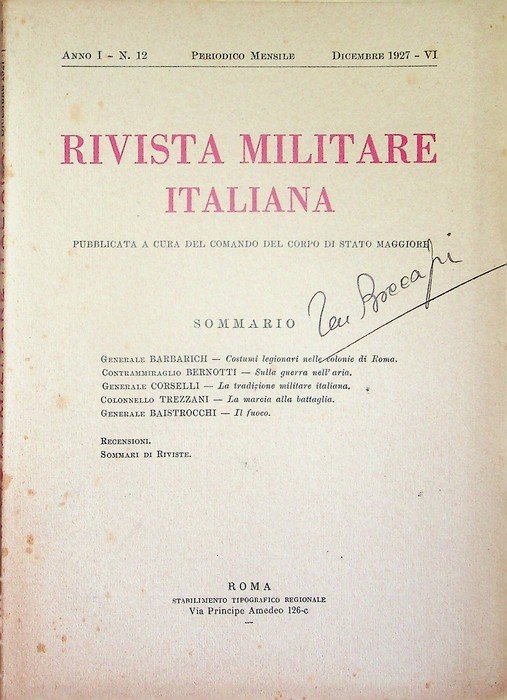 Rivista militare italiana: A. I - N. 12 (dicembre 1927).