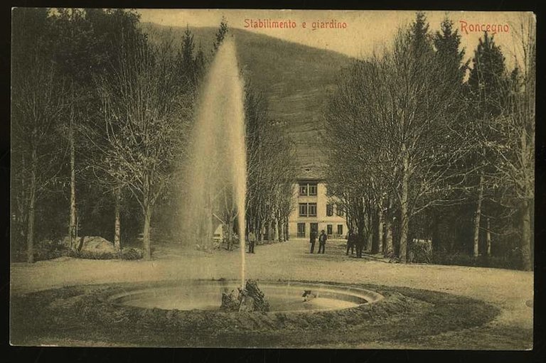 Roncegno. Stabilimento e giardino.