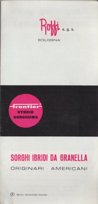 Rossi s.g.s.: Bologna: sorghi ibridi da granella: originari americani.