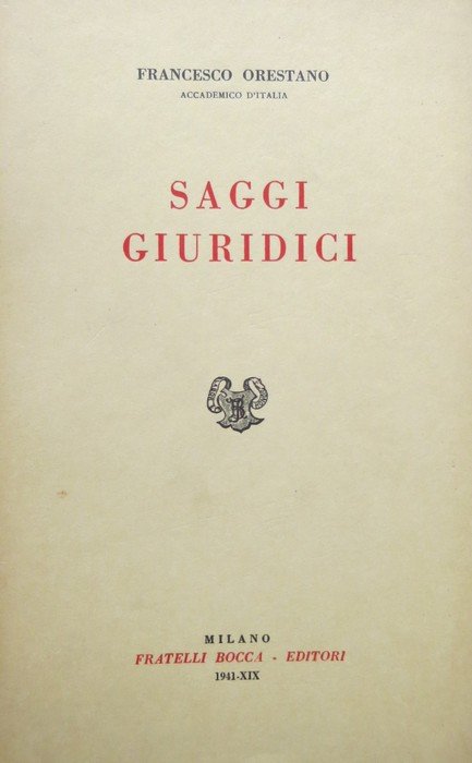 Saggi giuridici.
