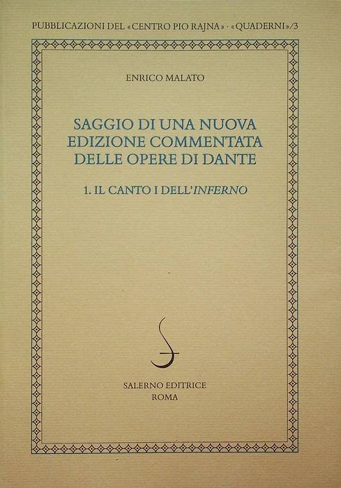 Saggio di una nuova edizione commentata delle opere di Dante: …