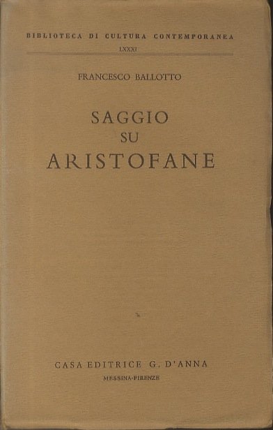 Saggio su Aristofane.