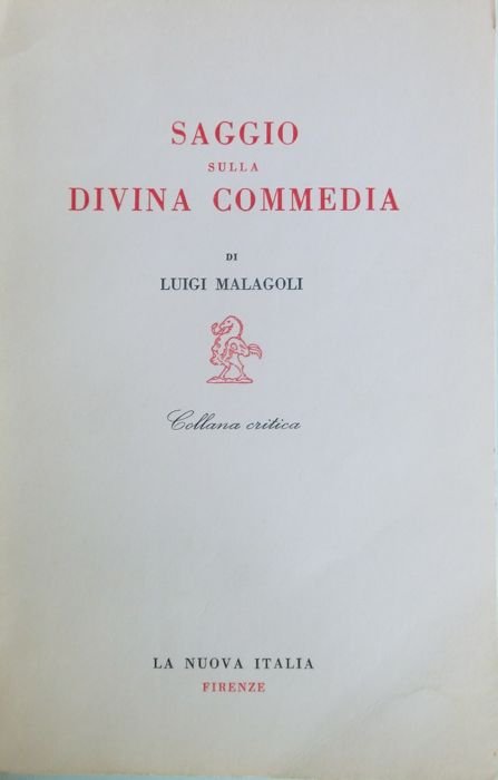 Saggio sulla Divina Commedia.