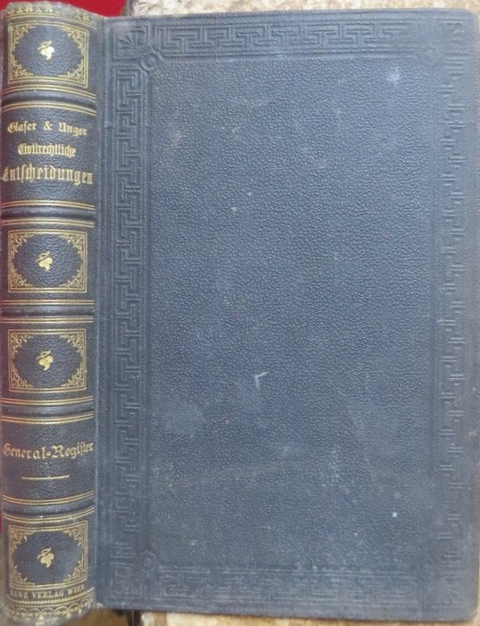 Sammlung von Zivilrechtlichen Entscheidungen des k.k. obersten Gerichtshofes: Generalregister zum …