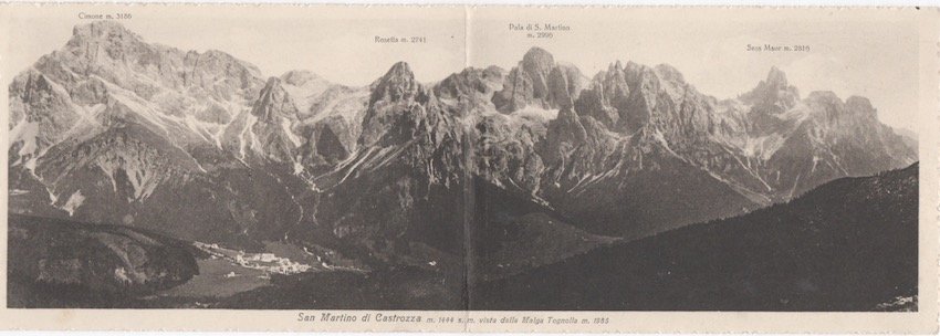 San Martino di Castrozza m. 1444 s. m. vista dalla …