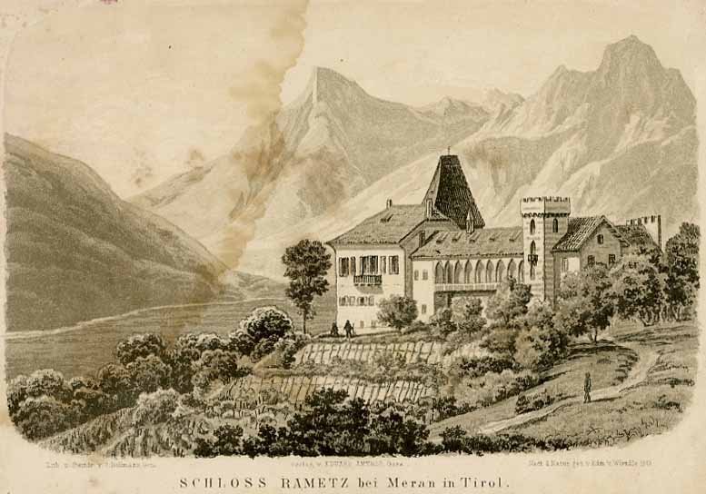 Schloss Rametz bei Meran in Tirol.