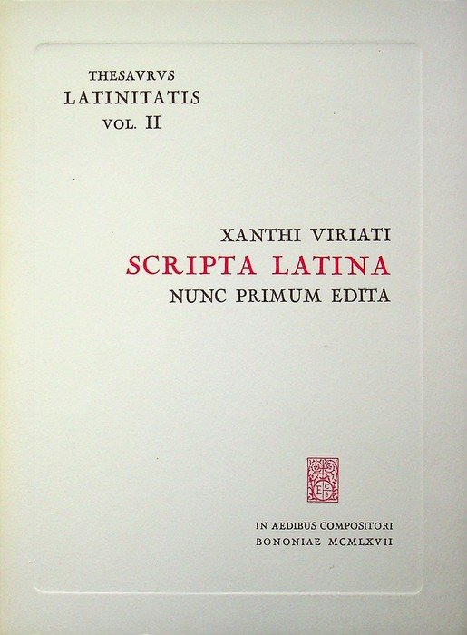 Scripta latina: nunc primum edita.