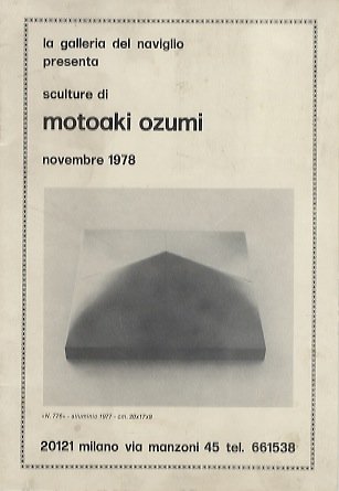 Sculture di Motoaki Ozumi: novembre 1978.