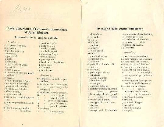Scuola superiore di economia domestica a Upsala (Svezia).