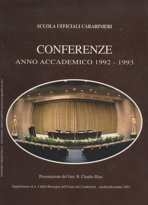 Scuola ufficiali carabinieri: conferenze: anno accademico 1992-1993.