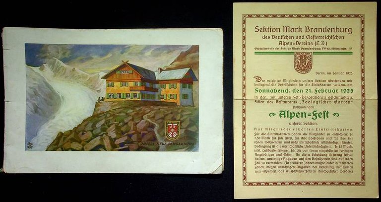 Sektion Mark Brandenburg: Alpenfest am 21. Febraur 1925.