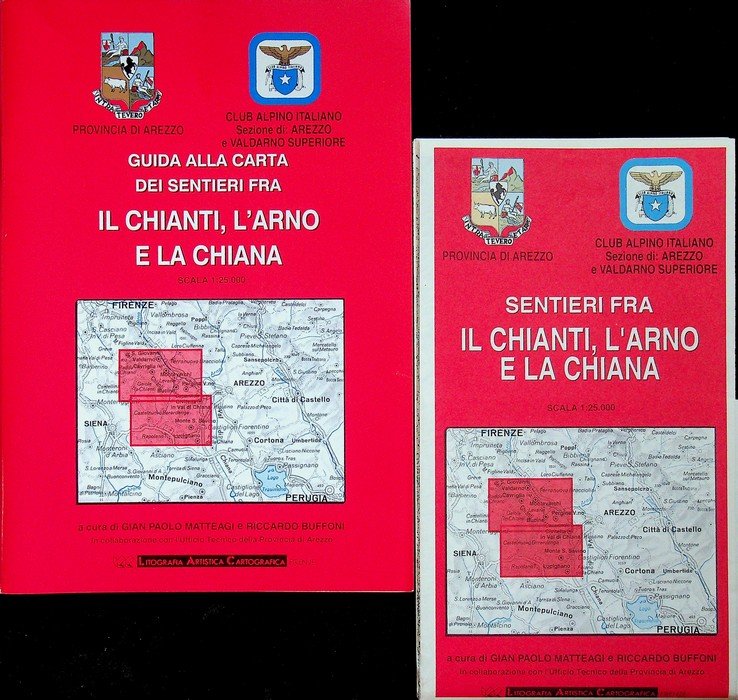 Sentieri fra il Chianti, l'Ano e la Chiana: scala 1:25000 …
