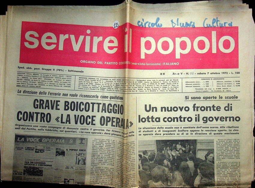 Servire il popolo: organo del partito comunista (marxista-leninista) italiano: A. … | Immagine principale