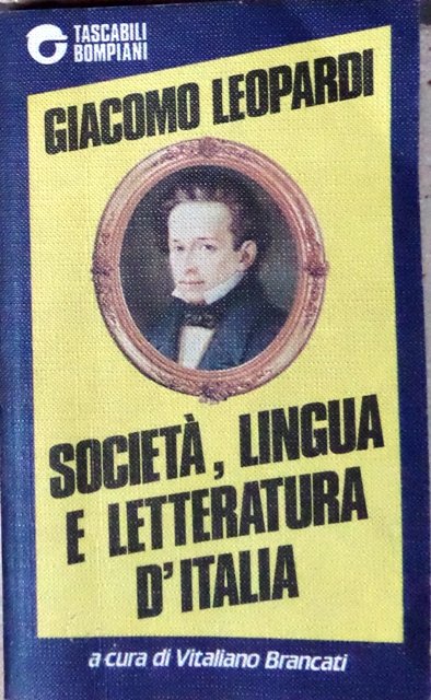 SocietÃ , lingua e letteratura d'Italia.