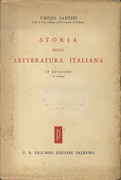 Storia della letteratura italiana.