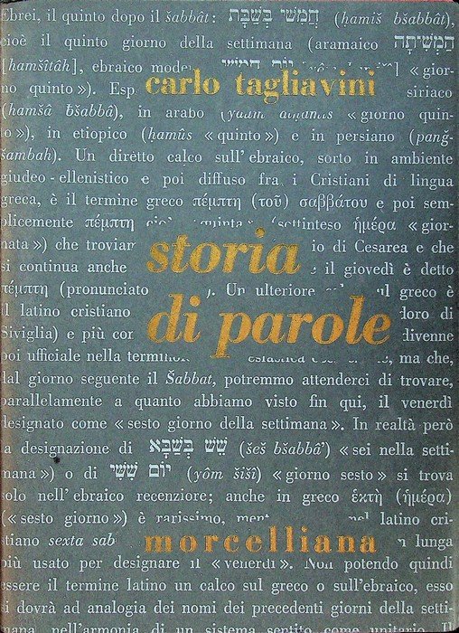 Storia di parole pagane e cristiane attraverso i tempi.