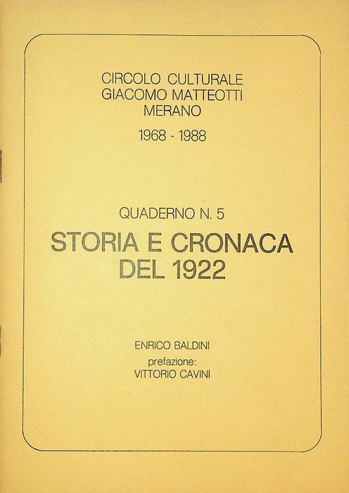 Storia e cronaca del 1922