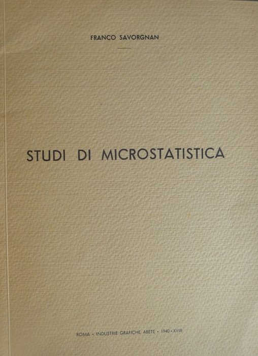Studi di microstatistica.