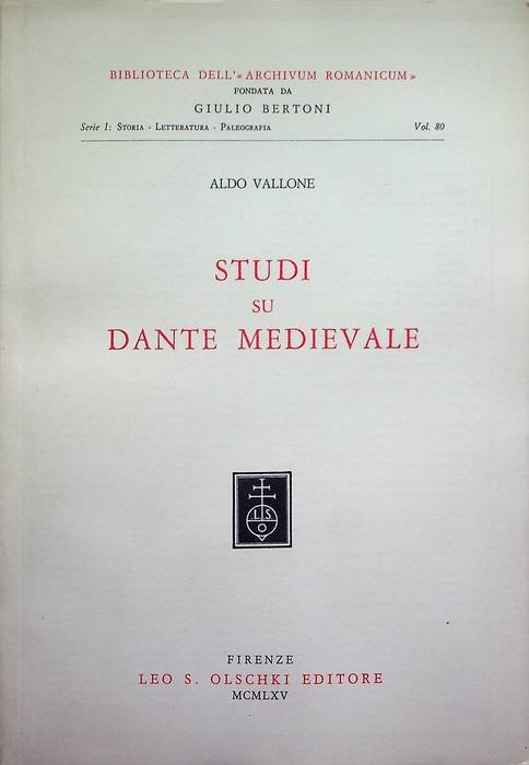 Studi su Dante medievale.