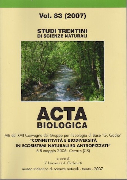 Studi trentini di scienze naturali: Acta biologica.