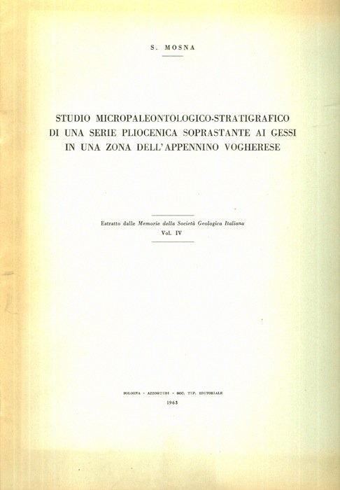 Studio micropaleontologico-stratigrafico di una serie pliocenica soprastante ai gessi in …